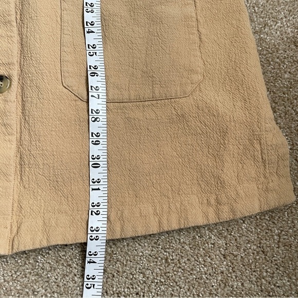 Soft Surroundings Shacket Oversized Shirt Women’s Size Khaki Tan Medium M - Picture 6 of 7